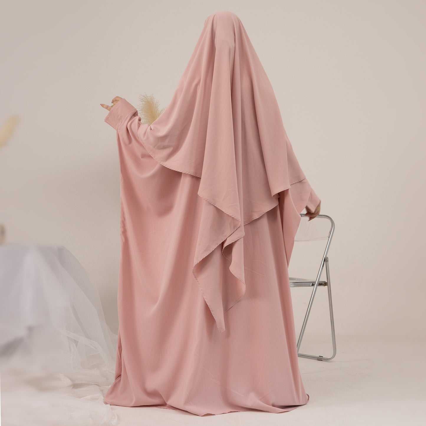 Robe à col rond et manches chauve-souris pour femmes