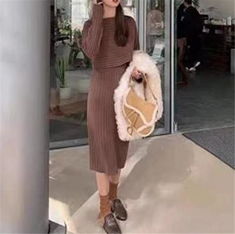 Winter New Slimming Graceful And Fashionable Autumn Clothes Two-piece Set