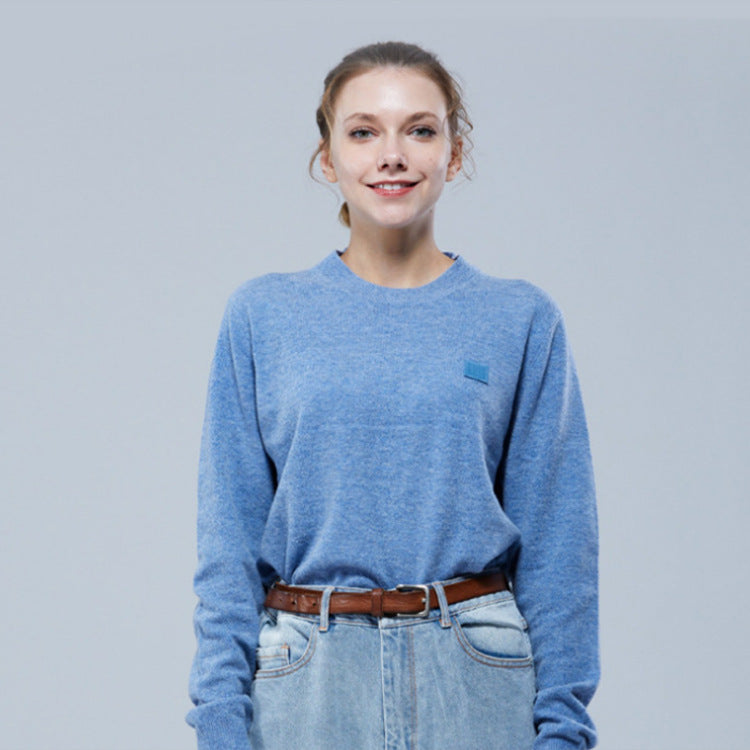 Pull col rond femme manches longues tricoté