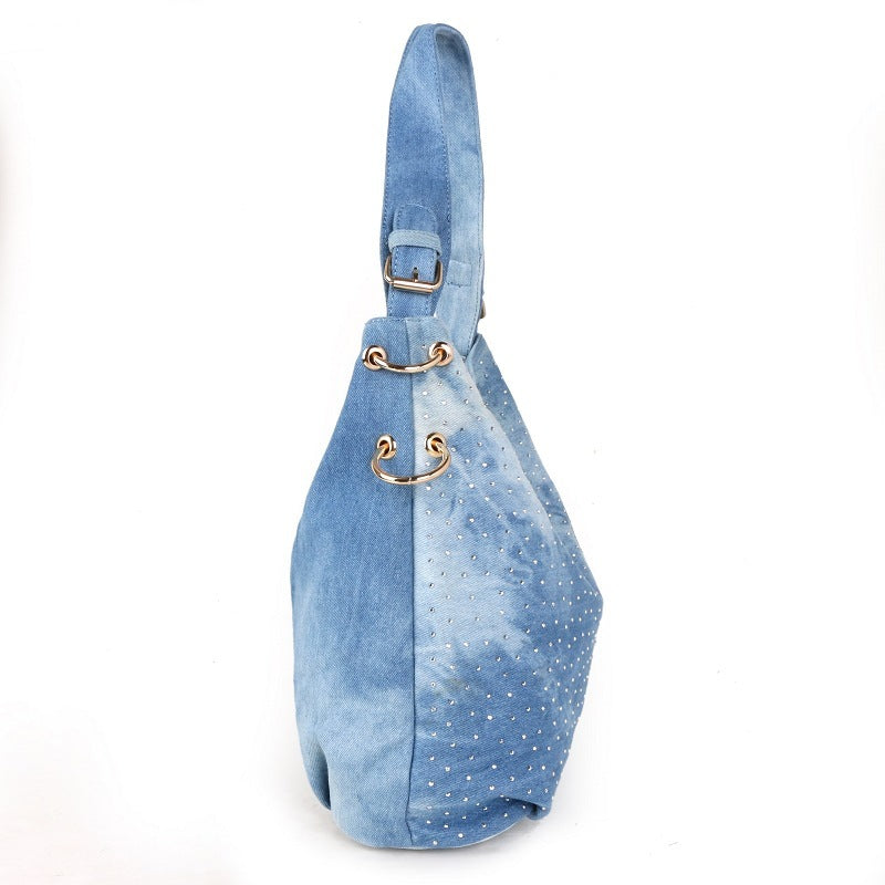 Fashion Denim Canvas One Shoulder Messenger Handbag