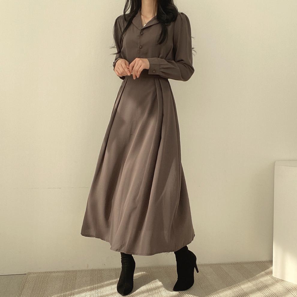 Waist Slimming Mid-length Dress