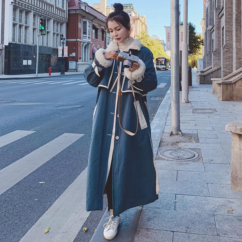 Veste longue d'hiver en coton pour femme