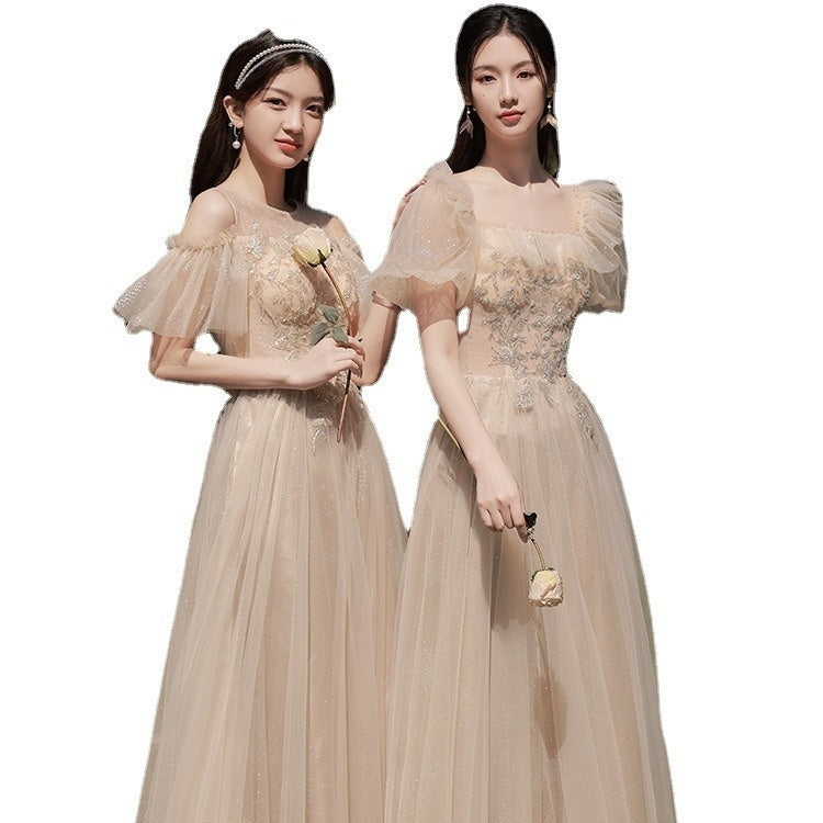 Women's Fashionable Elegant Long Slimming Bridesmaid Dress