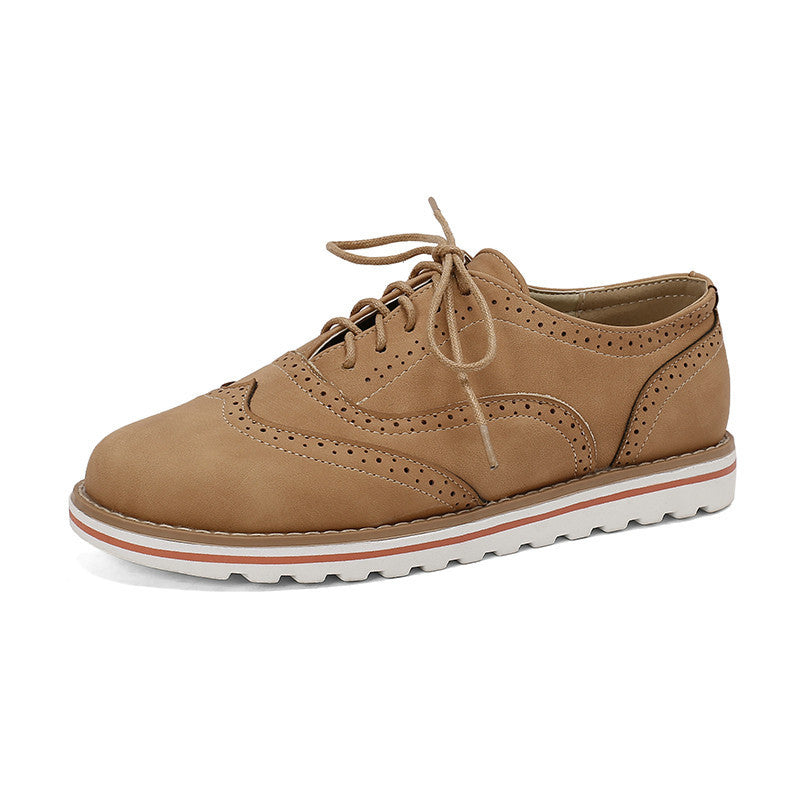 Chaussures Brogue Burnt pour femmes printemps et automne