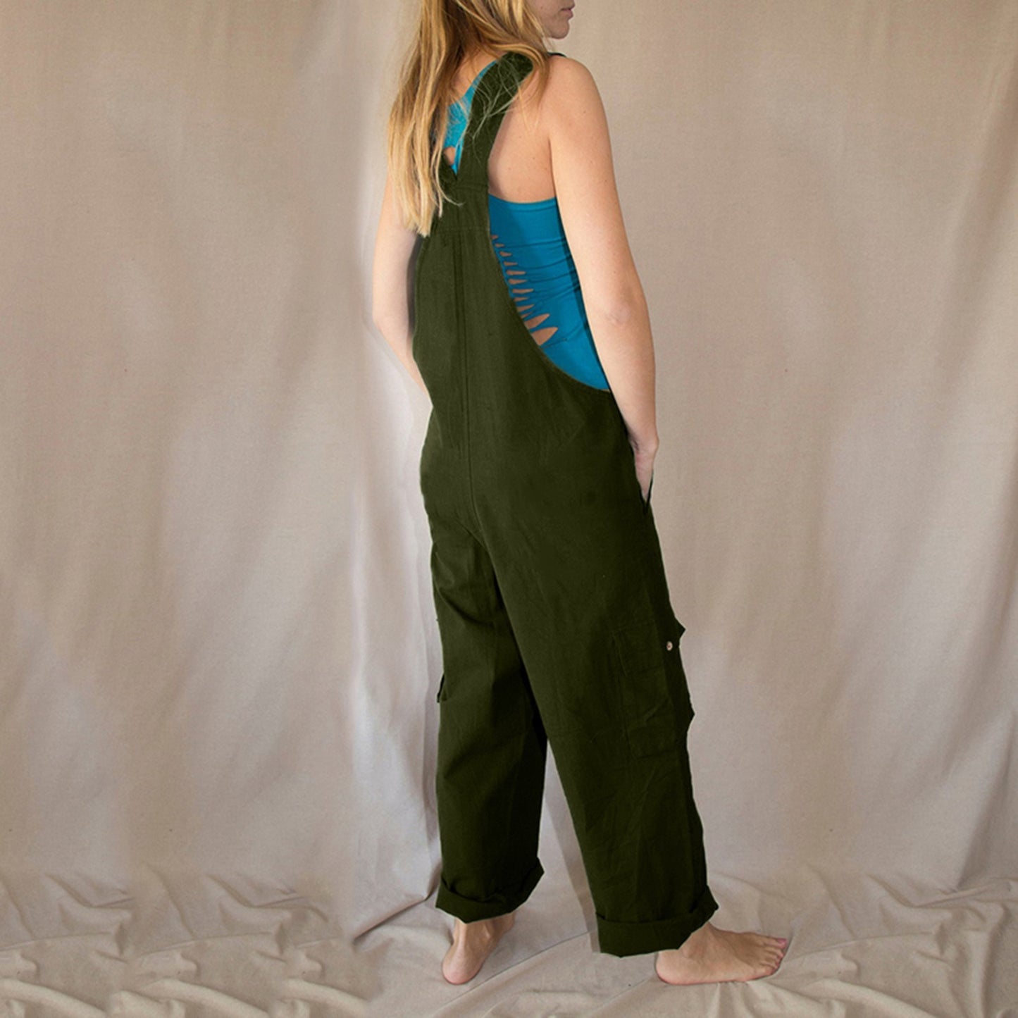 Women's Casual Multi-pocket Cargo Overalls