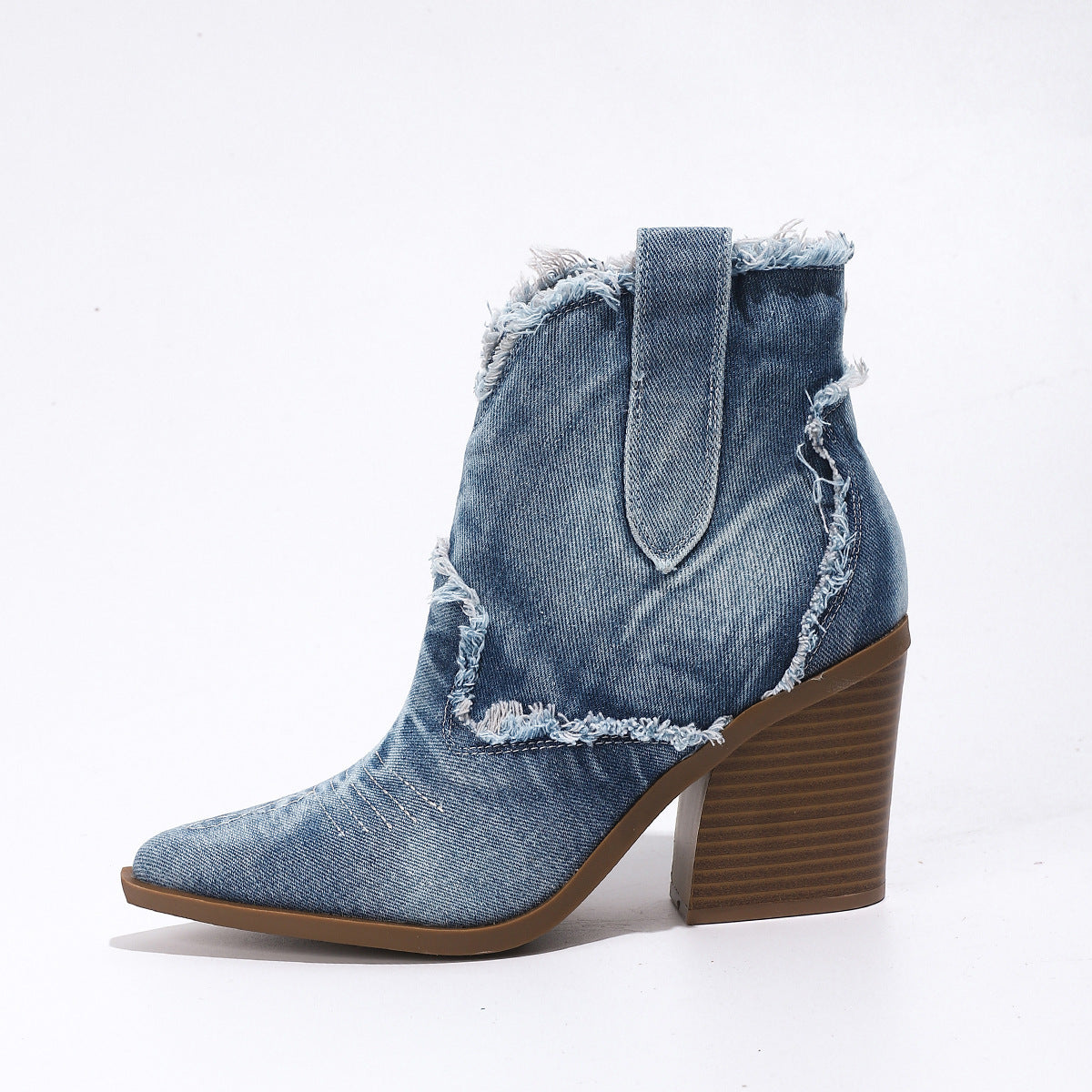 Bottines de cowboy western à bout pointu tendance pour femmes, bottines confortables