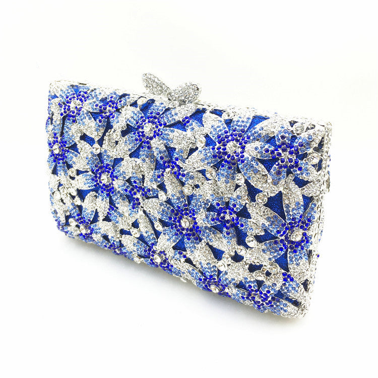 Pochette de soirée à strass et fleurs de style boutique européen et américain