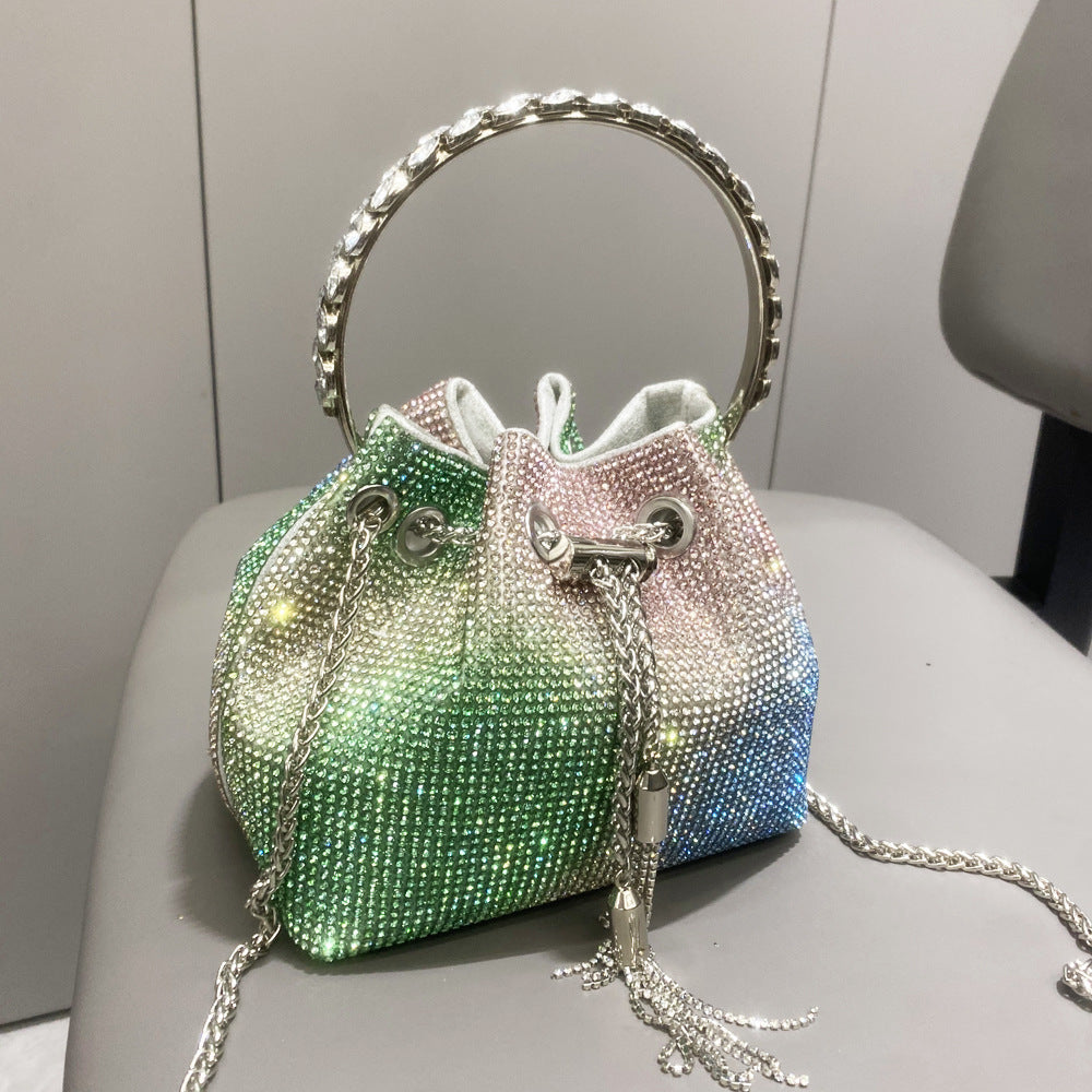 Sac à main européen et américain en diamant brillant pour femmes