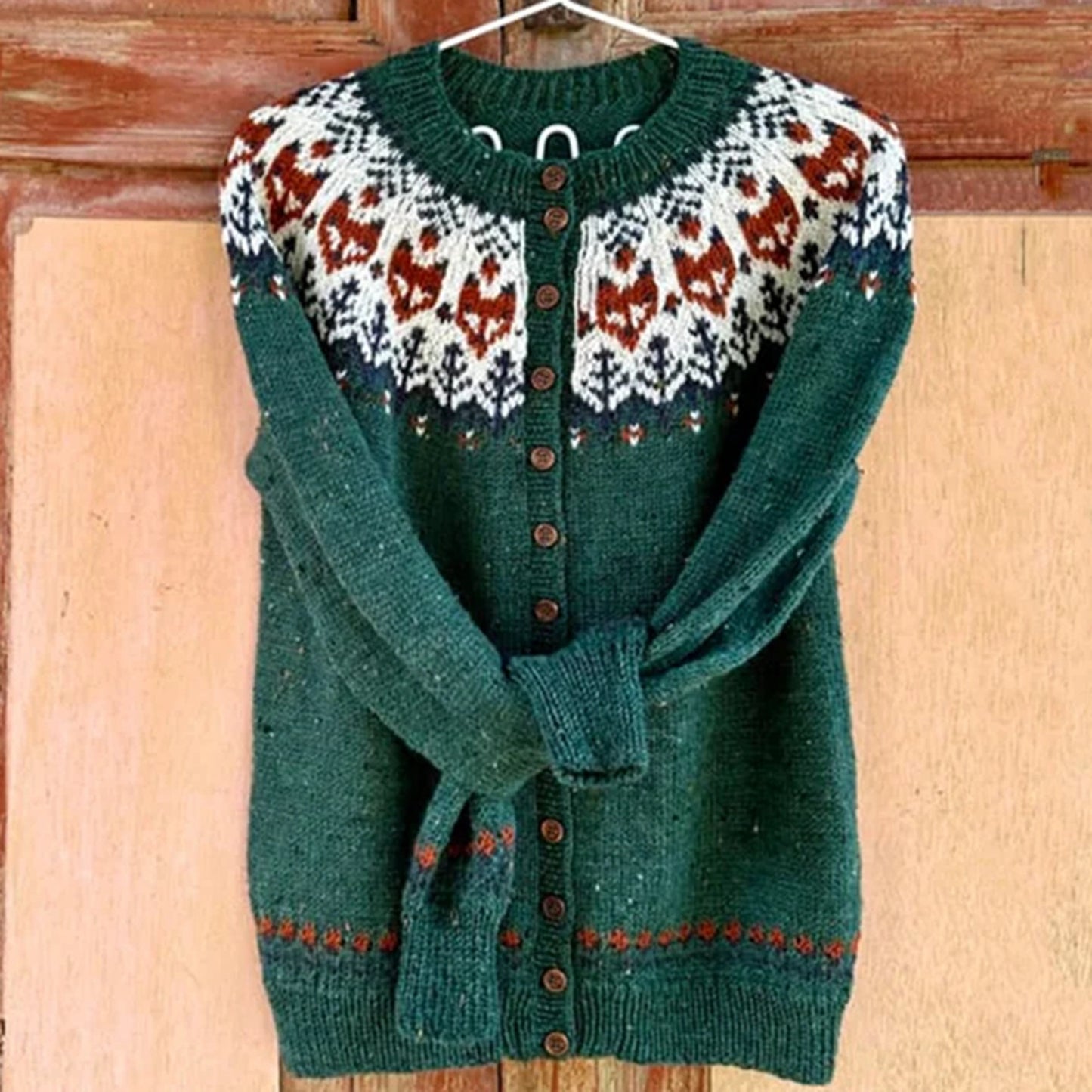 European And American National Style Jacquard Sweater