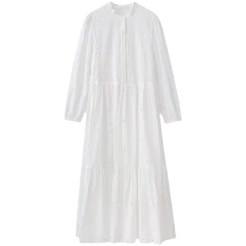 Women's Loose Hollow Embroidery Dress