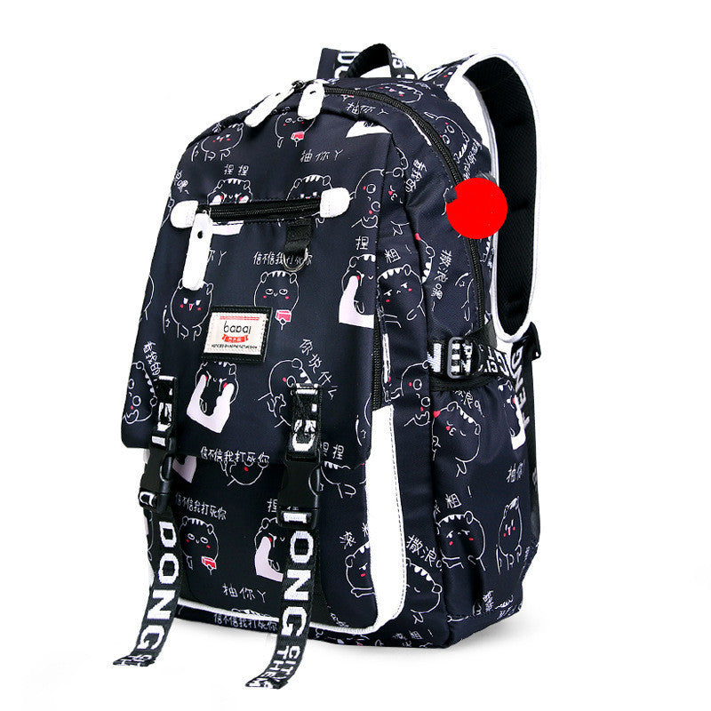 Female Backpack Student School Bag Junior High School Student High School Student Student Backpack Printing