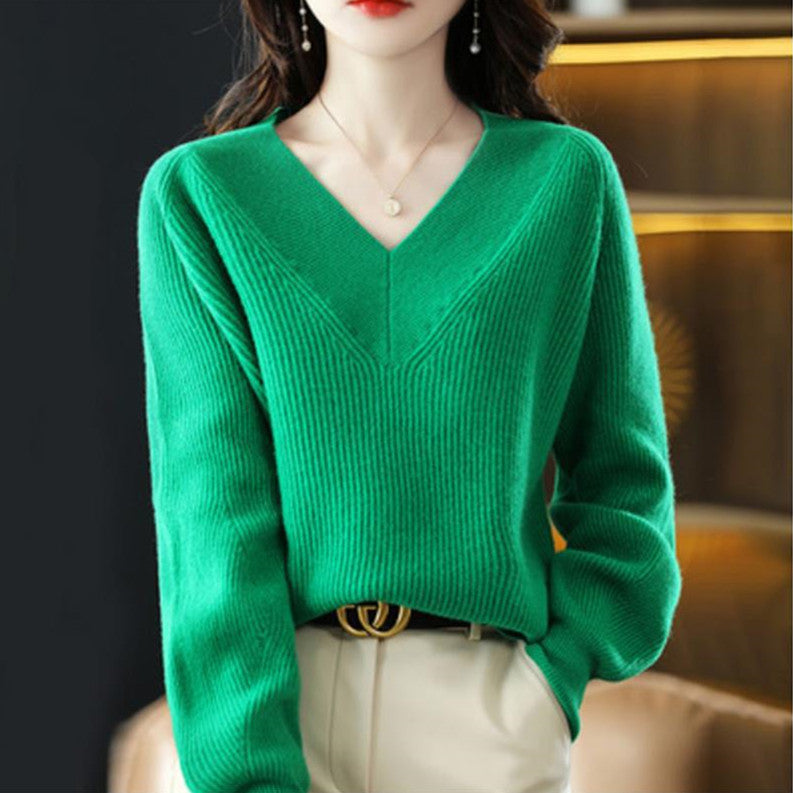 Autumn Fashion Loose Knitted Long Sleeves Fashion Loose Sweater