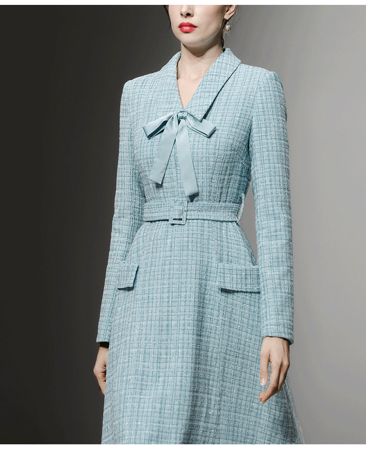 Tweed Waist-tight Slimming Suit Dress