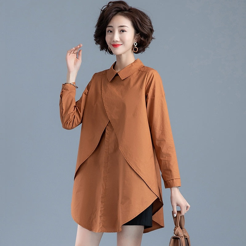 Women's Autumn Fashion Casual Lapel Long-sleeved Shirt