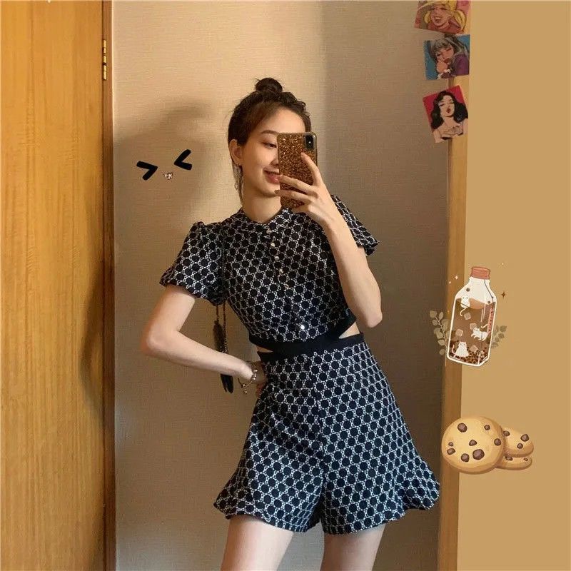 Fashionable Temperament Goddess Fan Clothes High Waist Jumpsuit