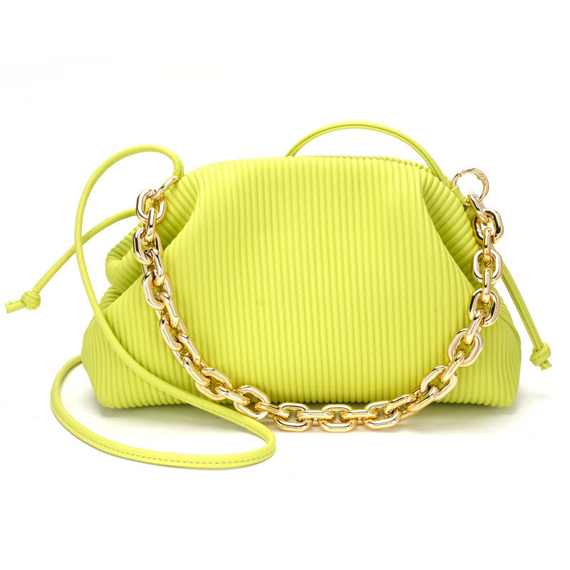 Thick Chain Cloud Bag Folds Niche Fashion