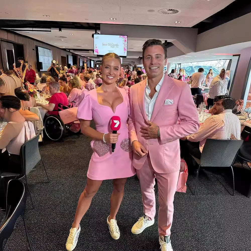 Vêtements pour femmes à paillettes rose doux à col en V et manches bouffantes