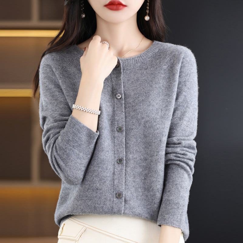 Autumn And Winter Bottoming Round Neck Long Sleeve Loose Top