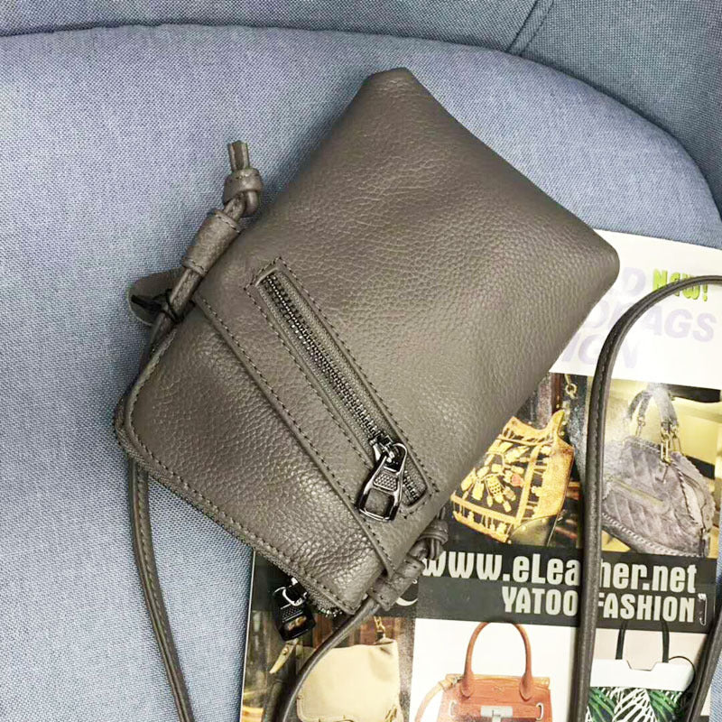 First Layer Cowhide Ladies Mobile Phone Bag