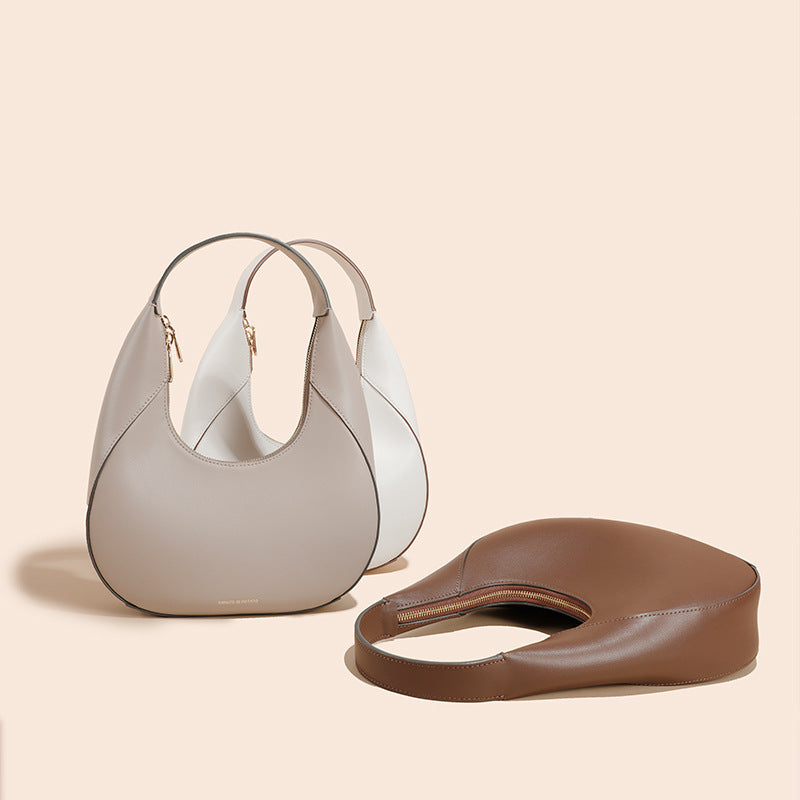 Sac à bandoulière polyvalent pour femmes, Design d'intérêt spécial, en cuir véritable de haute qualité