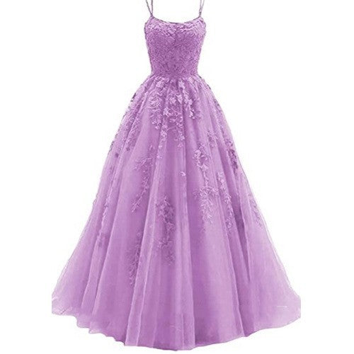 Robe de soirée caraco longue en tulle et dentelle