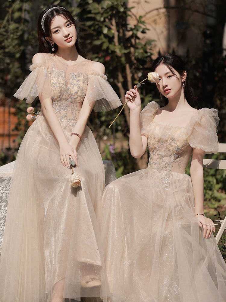 Women's Fashionable Elegant Long Slimming Bridesmaid Dress