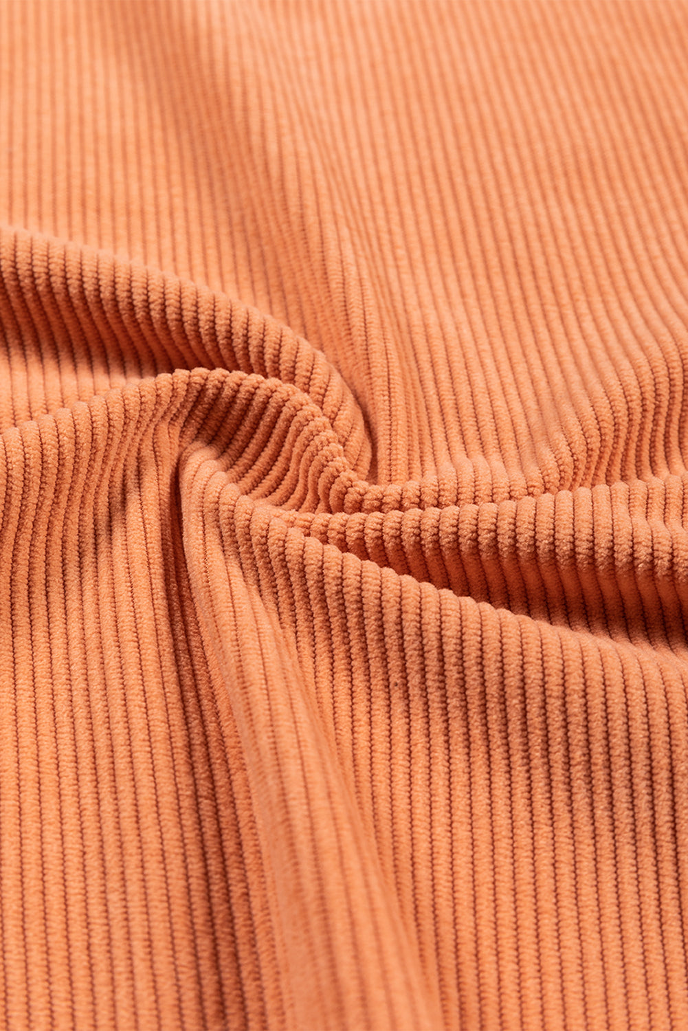 Sudadera extragrande con cordón de canalé naranja