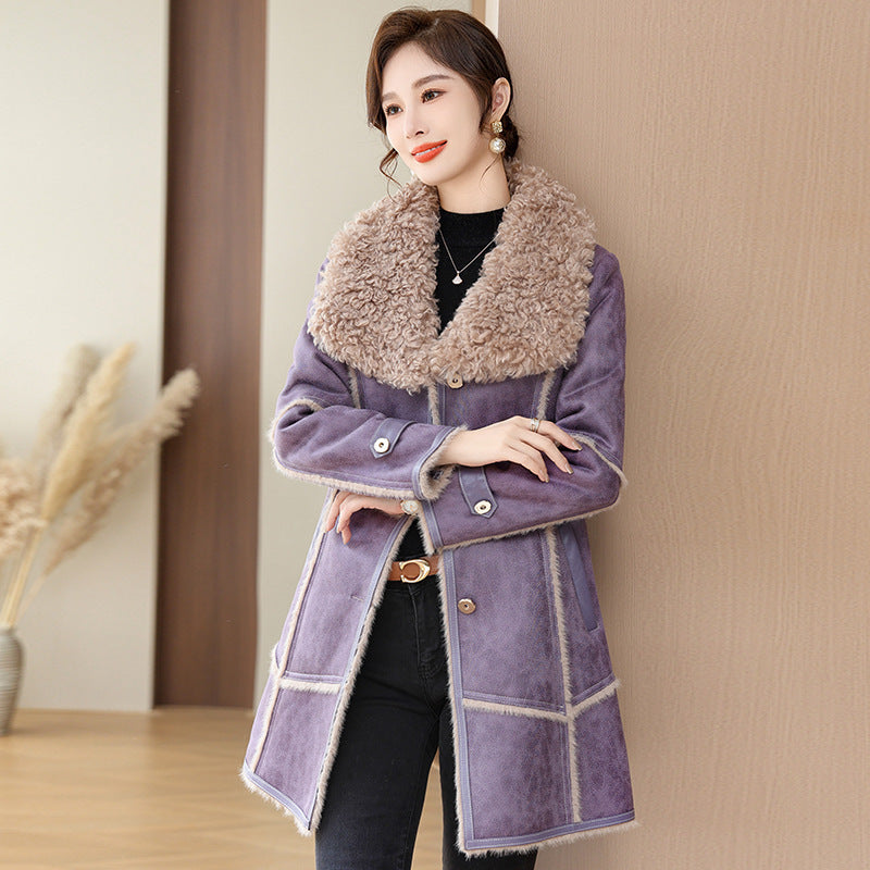 Female Winter Mid-length Coat Mink Velvet Coat