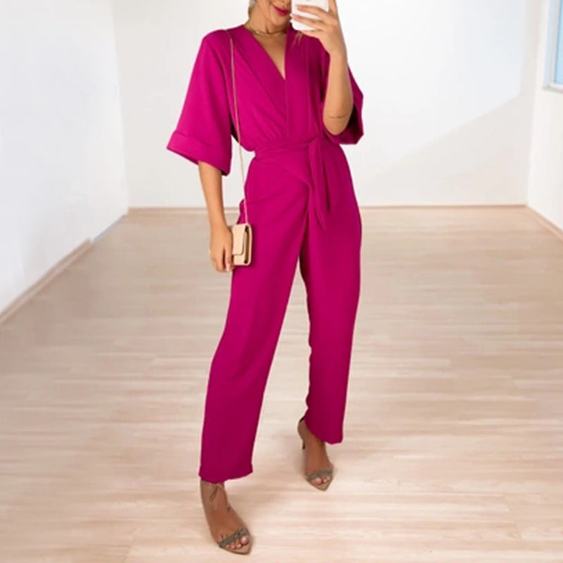 Fashion Casual Jumpsuit Straight Tube