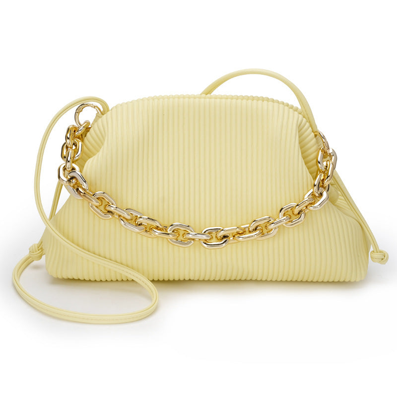 Thick Chain Cloud Bag Folds Niche Fashion