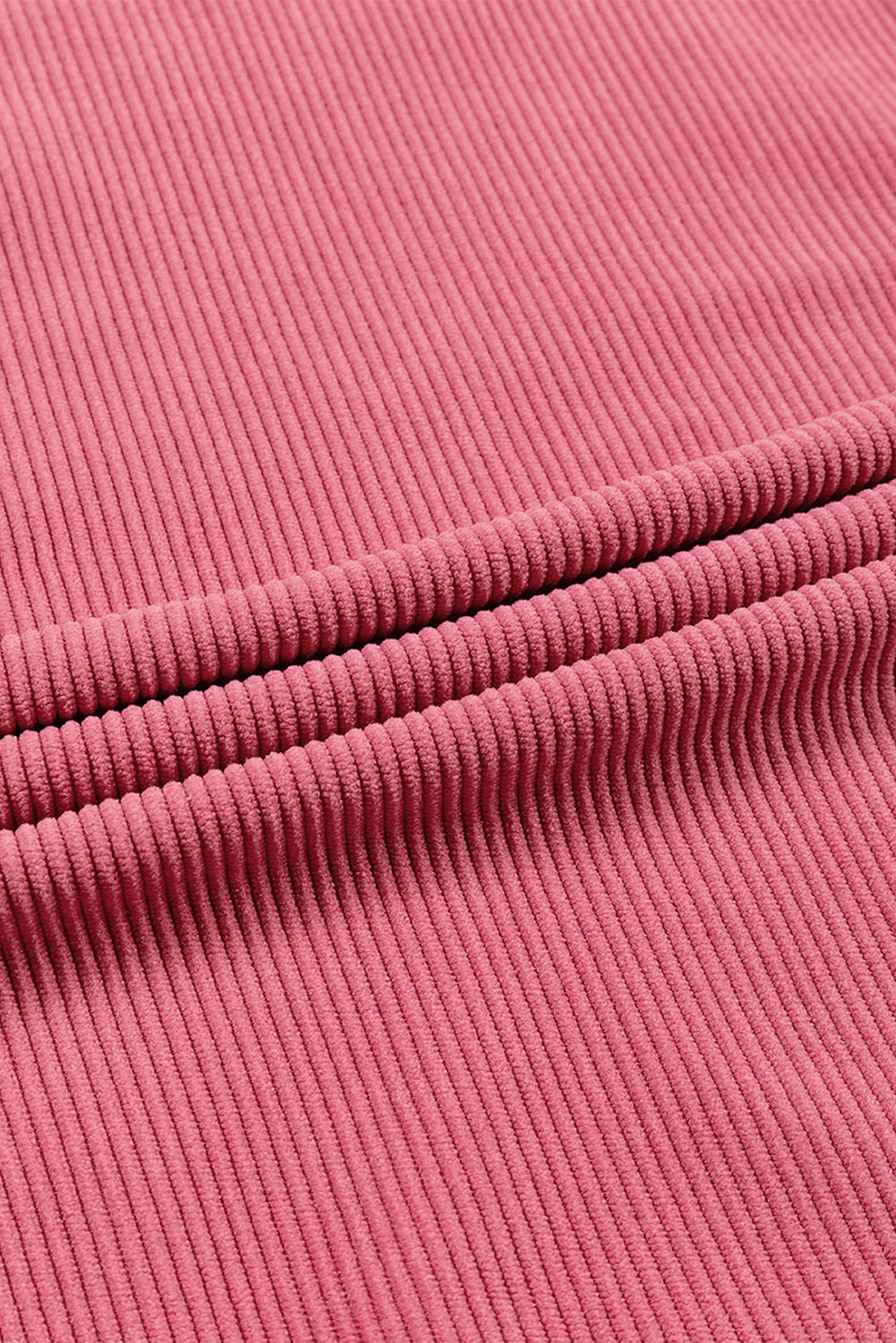 Sudadera extragrande con cordón de canalé en rosa fresa