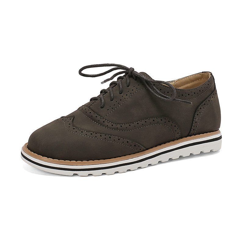 Chaussures Brogue Burnt pour femmes printemps et automne