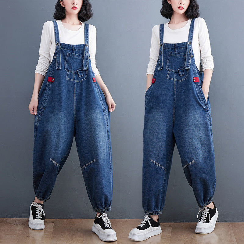 Women's Autumn Plus Size Denim Overalls