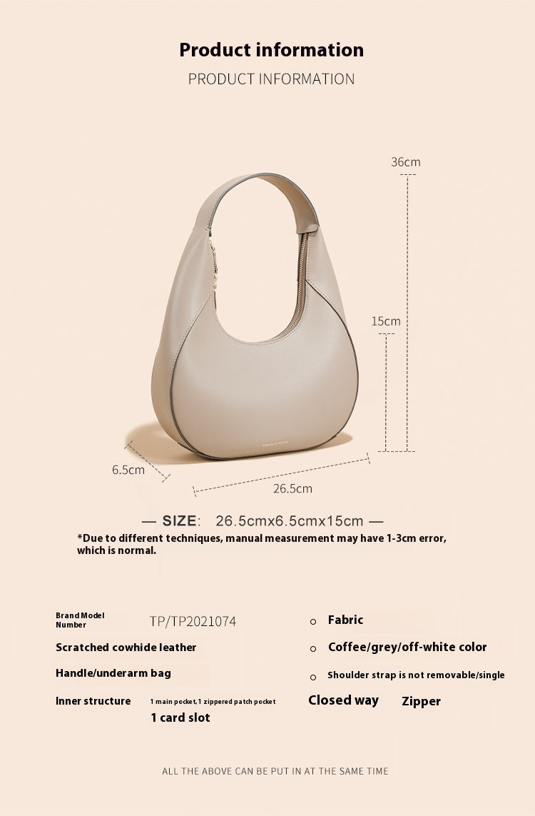 Sac à bandoulière polyvalent pour femmes, Design d'intérêt spécial, en cuir véritable de haute qualité