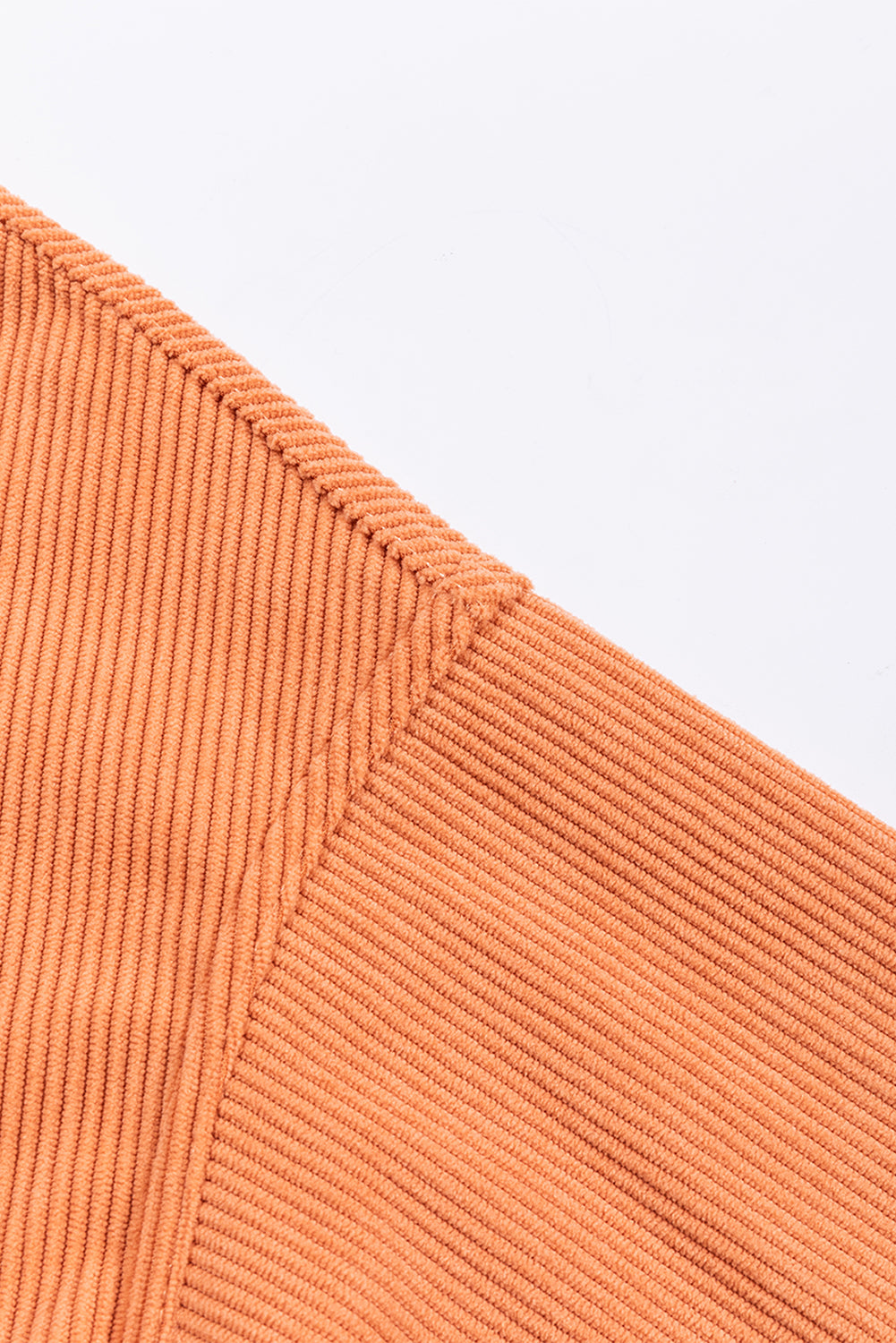 Sudadera extragrande con cordón de canalé naranja