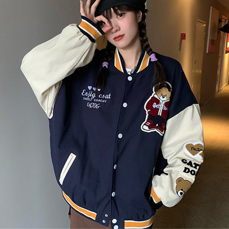 Female Student American Cardigan Retro Jacket Trend