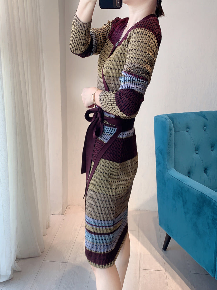 Robe en tricot mince à la mode pour femmes