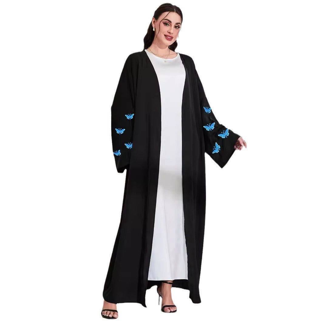 Women's Embroidered Butterfly Dress Robe