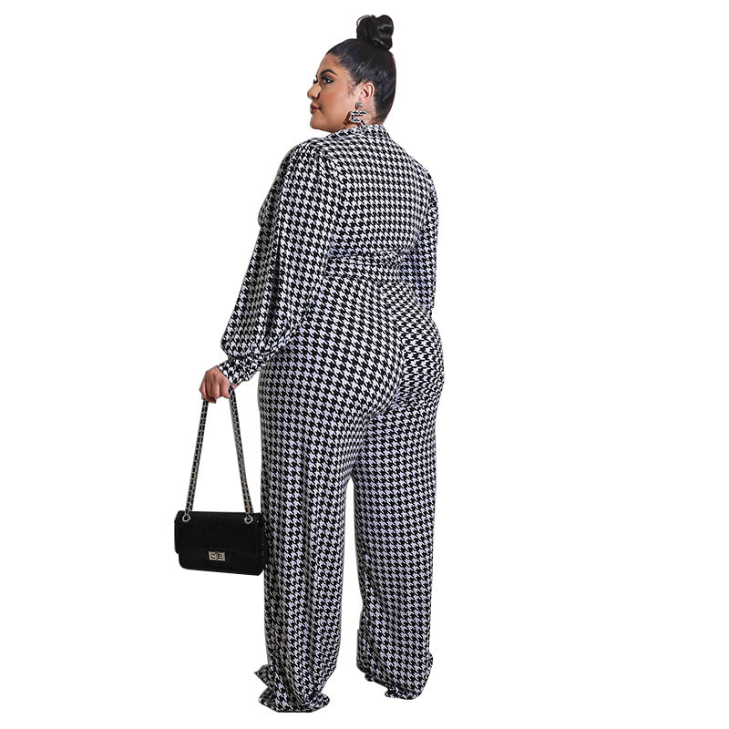 Women's Bubble Sleeve Printed Jumpsuit