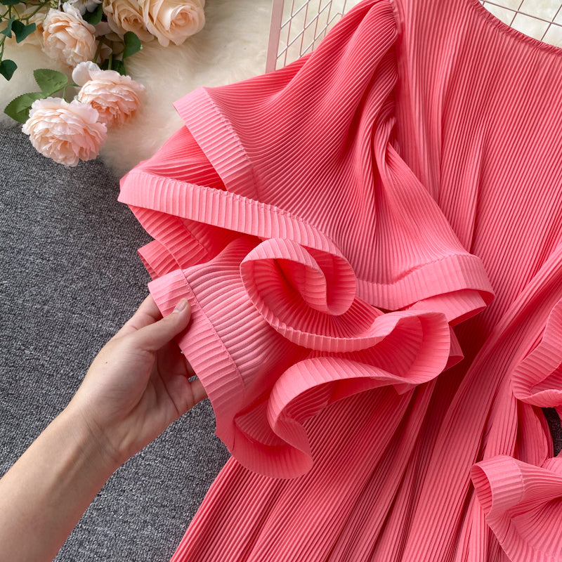 Women's Loose Western Style Pleated Chiffon Shirt