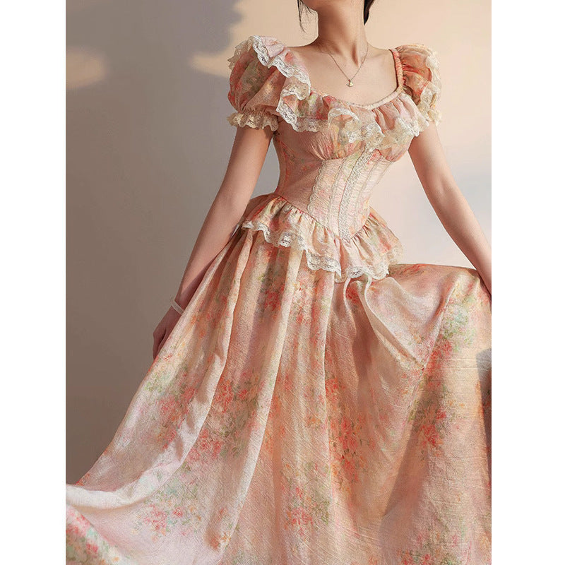 Fashion Personality Lace Floral Skirt Girl Dress