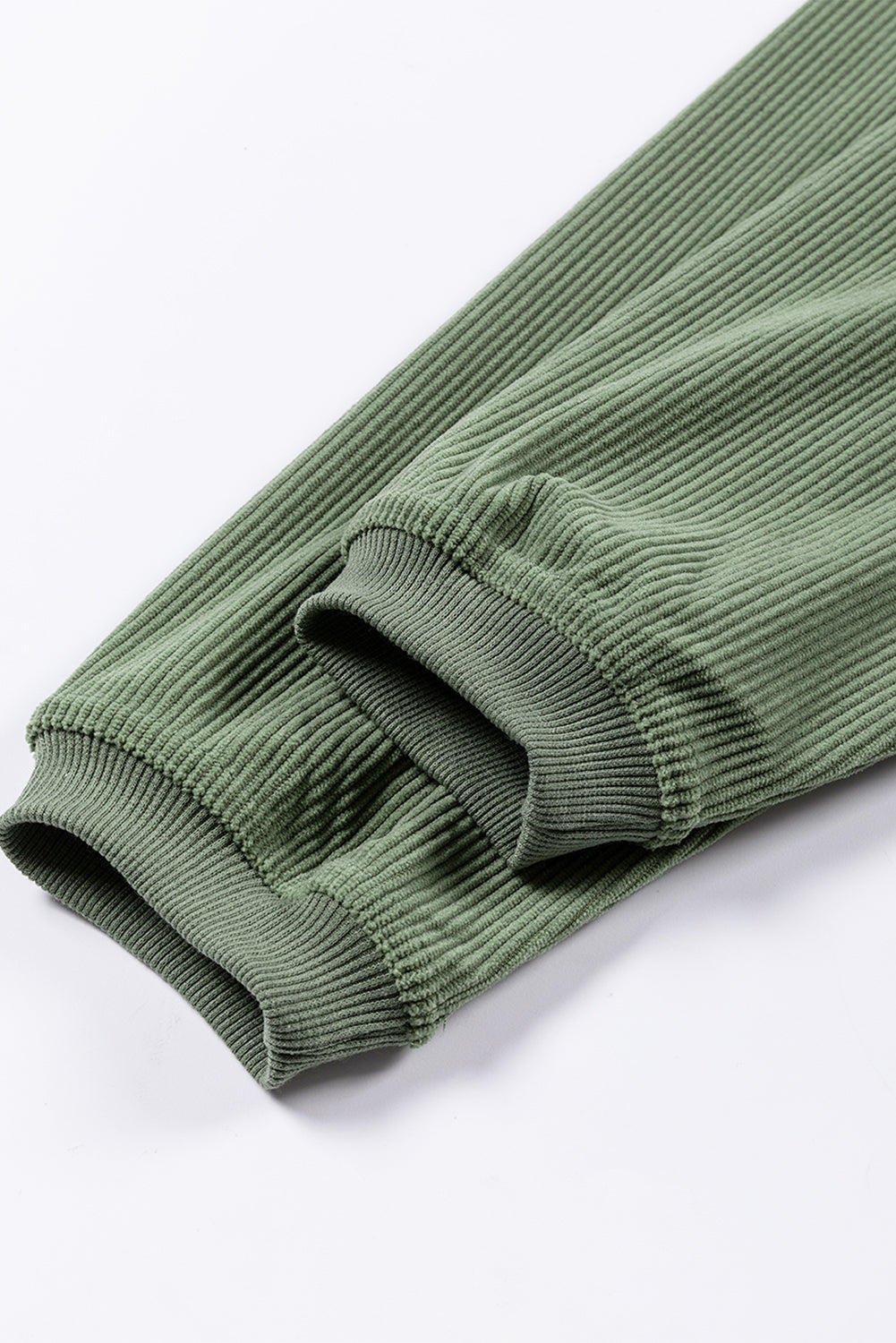 Sudadera extragrande con cordón de canalé verde