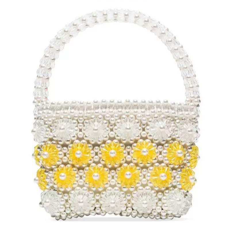 Chrysanthemum Beaded Flower Pearl Handbag