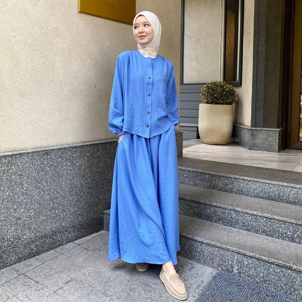 Foreign Trade Women's Clothing Muslim New Fashion Long Sleeve Skirt Suit