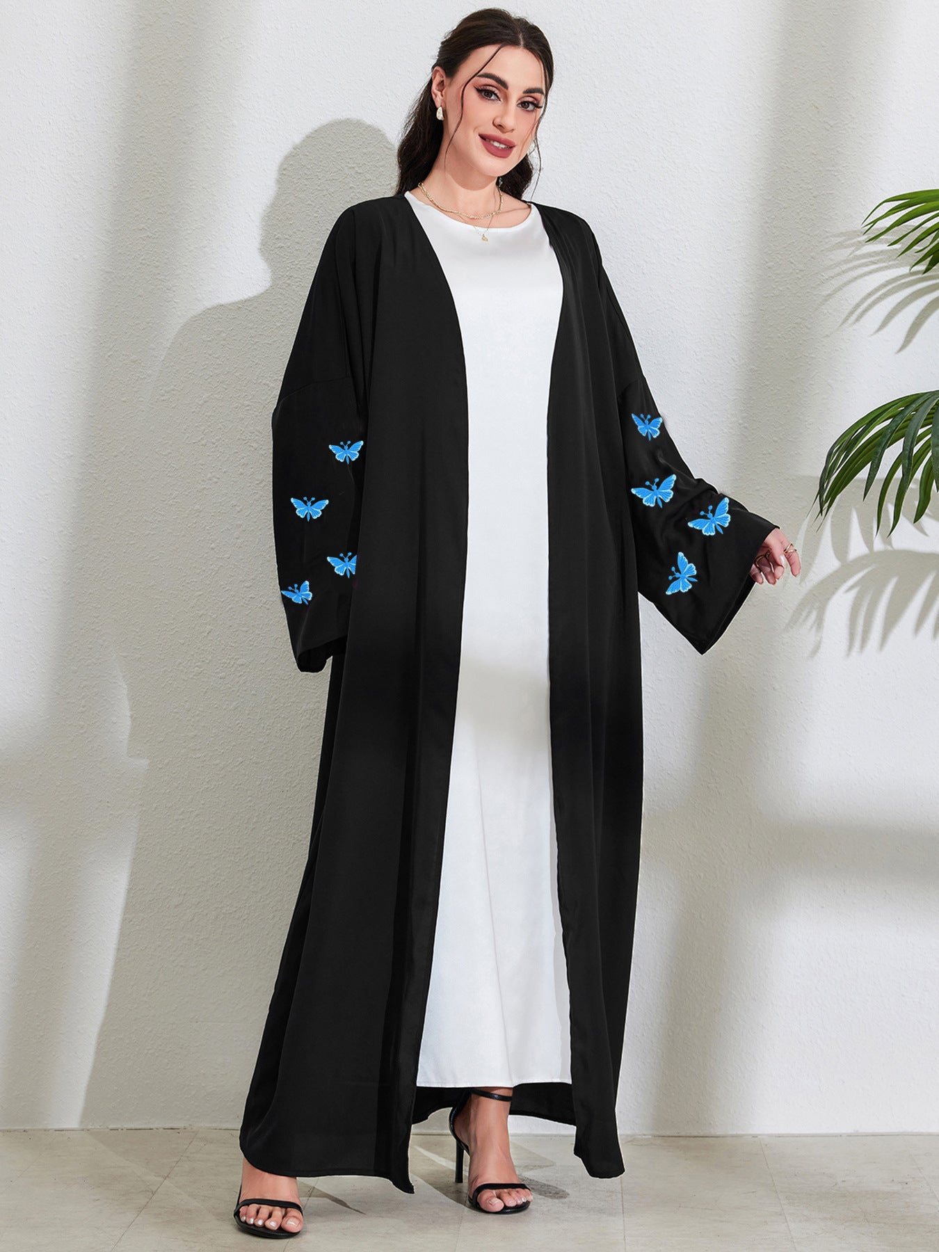 Women's Embroidered Butterfly Dress Robe